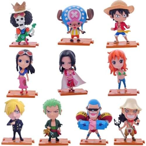NEW One Piece Q Ver.Rebecca Luff Zoro Ace Hancock Vivi Reiju Nami Brin Perona Mermaid PVC Action Model Figures Collection Toys