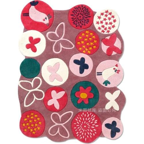 Customized Fashion Princess Childrens Carpet Girls' Bedroom Puzzle Color European Cartoon Door Mat Floor Mat