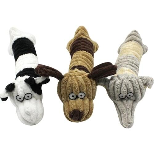 Interesting Products Dog Stuff Big Plush Stuffed Animal Elephant Cow Soft Toys Cute Anti-stress Pet Toys Dog for Large Dogs