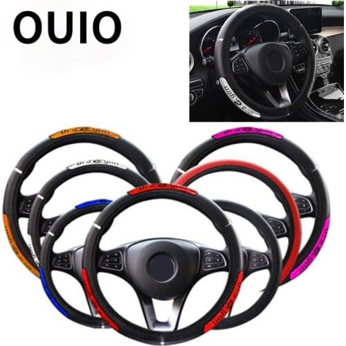 Pu Leather Car Steering Wheel Cover Anti-Slip 38CM for Audi A4 B8 B6 B5 B7 B9 A3 8P 8V 8L Q5 Q7 A5 A6 C6 C5 C7 A1 tt Seat Ibiza