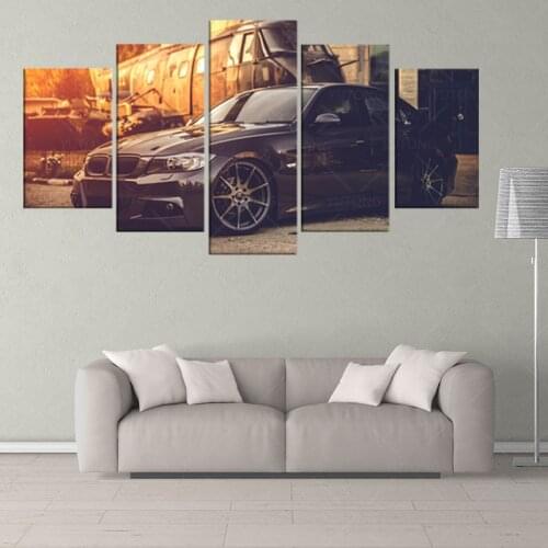 HD Printed Pictures 5 Pieces BMW 3 E90 Car Painting Modern supercar Poster Wall Art Canvas Living Room Home Decor