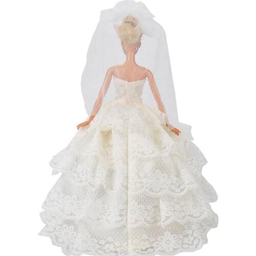 For 29 Cm Doll Dress Doll Clothes Princess Deluxe Wedding Marriage Gift Dress Fantasy Bride Accessories Toys For Doll C6U5
