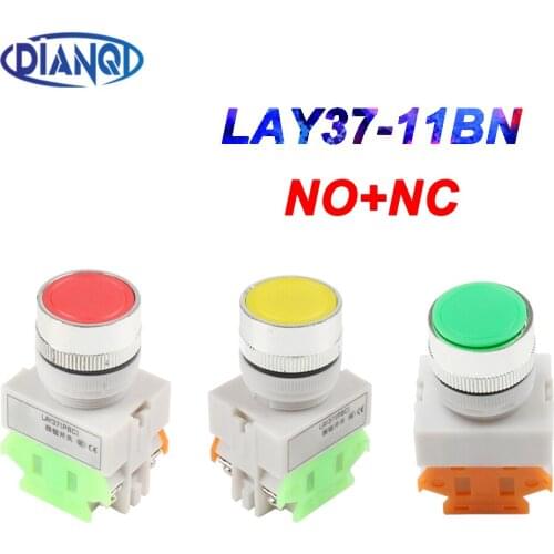 Lay7 lay37 11bn LAY7-11bn lay37-11bn Red 1NO1NC Momentary self-Reset Push Button Switch high quality
