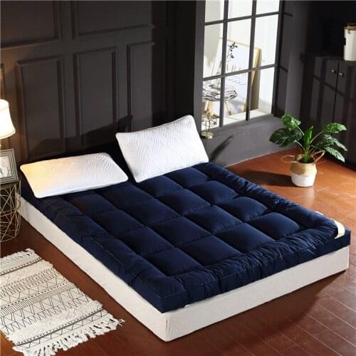 Mattress 10cm Thick Soft Plush Cushion Mattress Polyester Fiber Super Soft Moisture-proof Bedroom Mattress