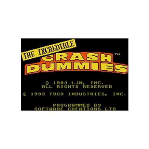 Incredible Crash Dummies, The Region Free 60 Pin 8Bit Game Card For Subor Game Players