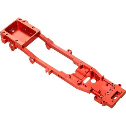 New 1/10 Red/Silver Durable Upgrade Metal Chassis Armor Protection Skid Plate Frame For WPL D12 1/10 Climbing Car Spare Parts
