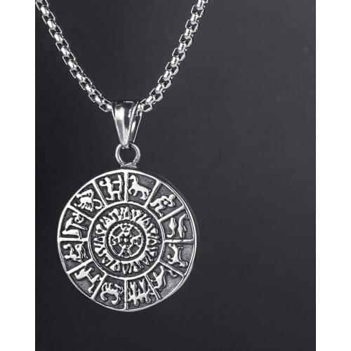 Necklaces Charm Religion Pendant For Women Men Gift Jewelry Gothic Retro Stainless Steel Viking Guardian Totem Pendant