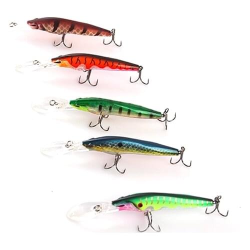 13g 130F Floating Minnow Fishing Lure Plastic Hard Seabass Wobbler JERK Minnow Bait Rolling Minnow Crankbait Depth 0.5-0.8m