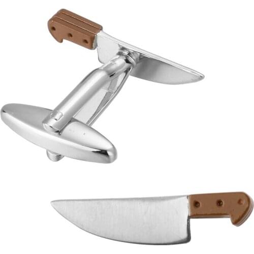 Luxury shirt kitchen knife cufflink for mens Brand cuff buttons cuff links High Quality abotoaduras Jewelry 3 pair pack sale