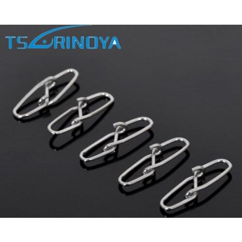 TSURINOYA 20Pcs 0# 1# 2# Fishing Connector Stainless Steel Connecting Ring Fishing Accessoires De Para Pesca Fishing Tackle
