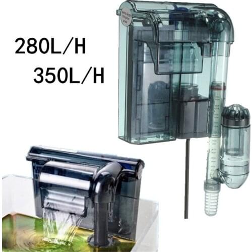 2w/2.5w Quiet Aquarium External Filter Fish Tank Hanging Waterfall Filter With Skimmer Remove Oil For Fish Water Plant