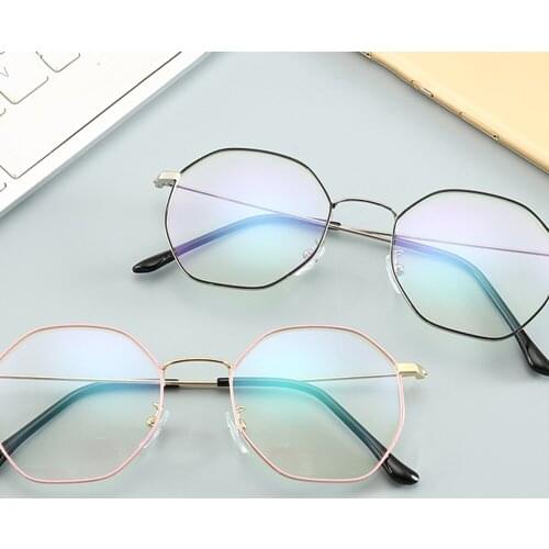 Octagon Women Men Retro Ultralight Frame Can Custom Made Myopia Glasses and Reading Glasses Photochromic Grey N Brown