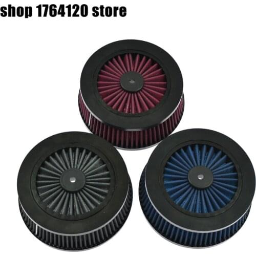 Motorcycle Air Cleaner Intake Filter Blue Repalecment Element Red/Blue/Gray For Harley Sportster XL 883 1200 48 72 Touring FLSTN