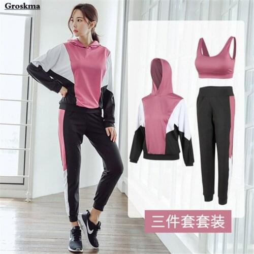 Pullover Coats+Sexy Bra+Pants Women Yoga 3 Piece Set Quick Dry Fitness Gym Sportswear Clothing Outdoor Running Suits