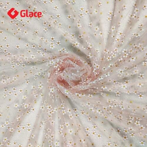 1 Yard mesh fabric small daisy net red photo background cloth curtain mosquito net clothing yarn skirt soft fabric X003