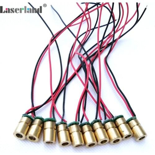 10pcs lot 3VDC 50mW 780nm Infrared IR Laser DOT Diode Module 8x12mm
