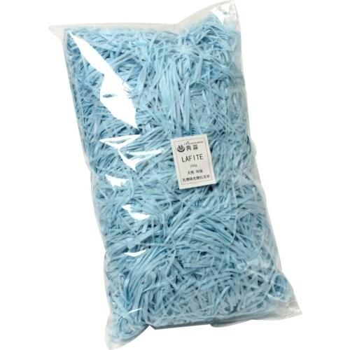 100g Blue Lafite Gift Box Stuffing Pink Shredded Paper Silk Gift Packaging Supplies Wedding Supplies Wedding Candy Box Stuffing