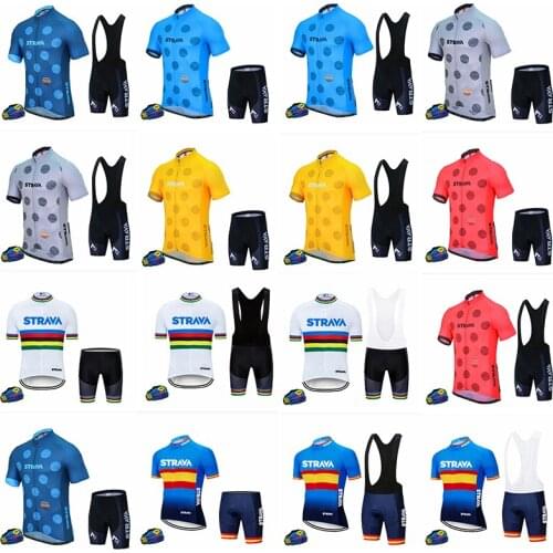 STRAVA 2021 Custom Cycling Summer Jersey Set, Mens Cycling Wear, Biking Clothing For Mens Bike Clothes Long Cycle Wear Suits