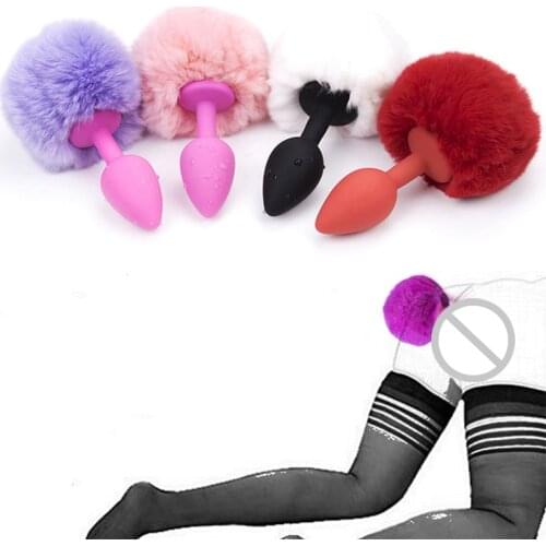 New Mini Size G Spot Anal Butt Plug Toys Hairy Rabbit Tail Adult Sex Toys For Women Men Couples Games Erotic Sex Shop Products