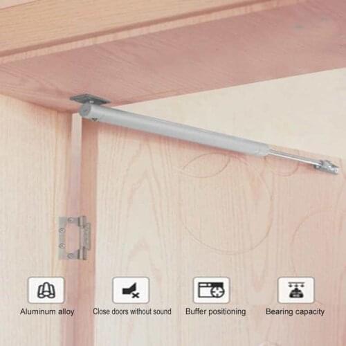 Automatic Door Closer Aluminum Alloy Soft Closure Adjustable Door Closure 90 Degree Positioning Stop Load Up To 60kg Hardware