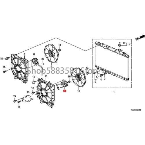 Car Radiator fan motor Condenser electric fan motor hon daa cco rd Air conditioner electric fan motor Cooling fan motor