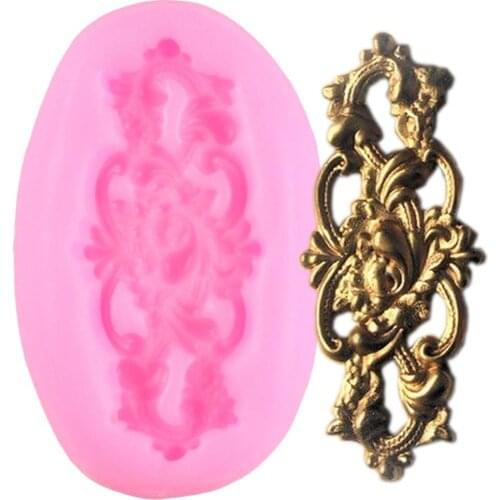 Baroque Relief Fondant Mold Sugarcraft Cake Border Silicone Moulds Clay Candy Chocolate Gumpaste Mould DIY Cake Decorating Tools