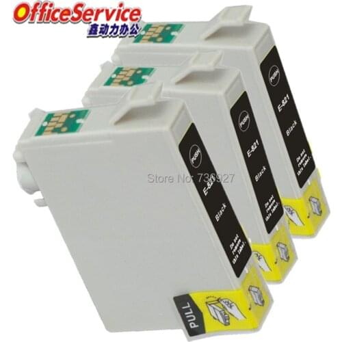 3 Black T0821 Compatible Ink cartridge For Epson Stylus Photo R270 R390 RX590 RX610 TX659 TX720WD TX820FWD printer in Australia