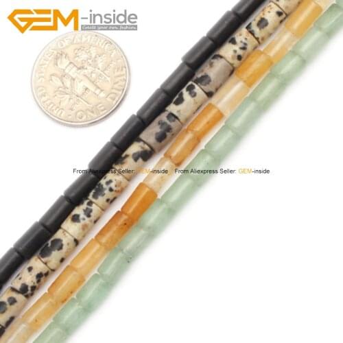 Gem-inside Tube Cylinder Columnar Column Cylinder Beads For Jewelry Making Jewelry DIY Strand 15inches