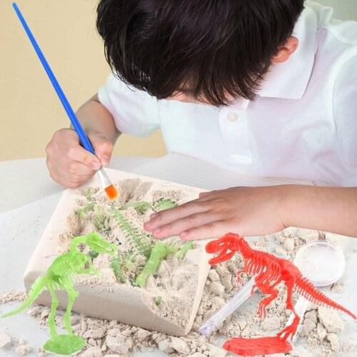 DIY Dinosaur Fossils Girls Boys Figures Doll Mining Toys Tyrannosaurus Rex Triceratops Pterosaurus Bone Kids Learning Education