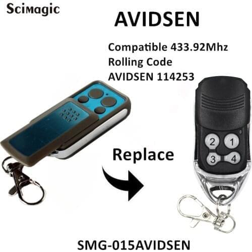 For AVIDSEN 114253 Gate Remote Control Garage Door Opener For 104251 104250 OLD RED 104257 104350 654250 664700 433 MHz