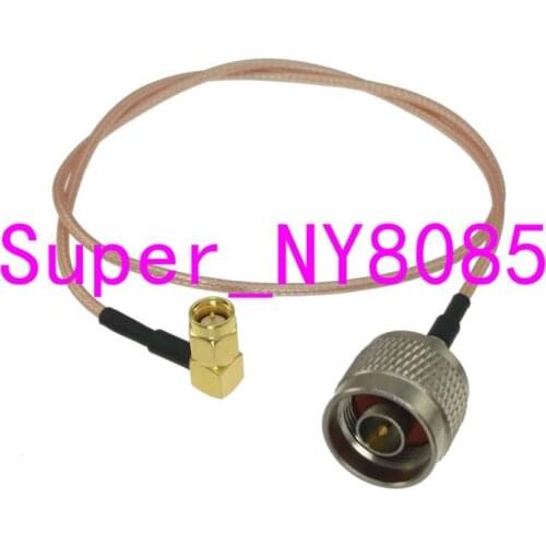 Cable N male plug to SMA male plug Right angle RG316 RF Jumper pigtail 4inch~10M