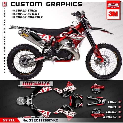 KUNGFU GRAPHICS Custom Vinyl Decals Kit for GAS GAS EC 125 200 250 300 2T 450 4T Six Days 2011 2012 2013 Style no.GSEC1113007-KO