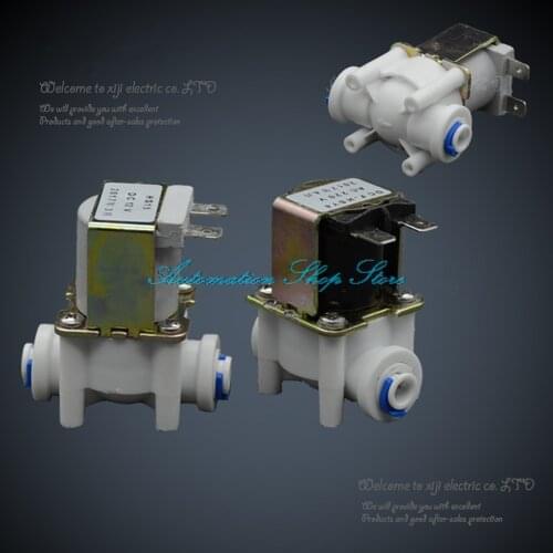 Magnetic valve solenoid valve water purifier valve 12Vdc 24Vdc N/C N/O ID6.35mm quick push in connect 1/4 for RO machine