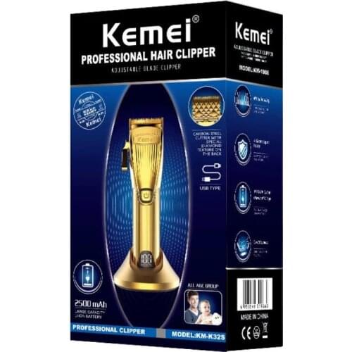 2021 New Kemei LED Display Electric Hair Clipper Powerful Professional Mens Trimmer Household Rechargeable Electric HairClipper