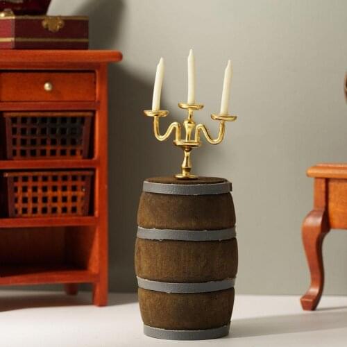 Miniature Food Play Scene Model Doll House Accessories Mini Barrel Wine T9C3