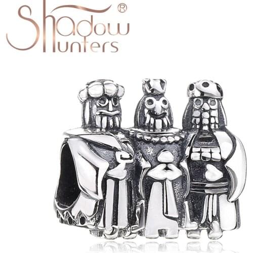 SHADOWHUNTERS Fashion Jewelry Authentic 925 Sterling Silver Tres Reyes Magos Descatalogado Charms For Women DIY Vintage Beads