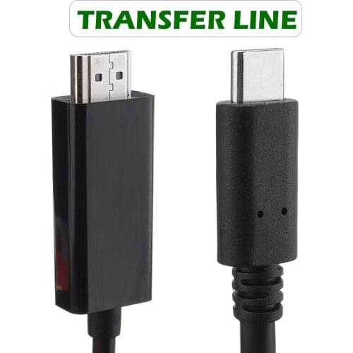 Newest 1.8M USB-C to HDMI-Compatible 4K HD AV Adapter Cable Type-C to TV Audio Cable Converter Fit for Macbook Samsung Huawei