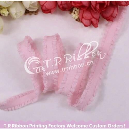 New coming! 13mm ruffle elastic #91107 ruffle lace stretch ribbon for dress accessaries 50 Yards free shipping