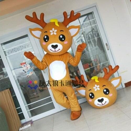 New Happy Carnival Mascot Halloween Sika Deer Cosplay Performance Costume Adult Birthday Party Advertising Parade Set