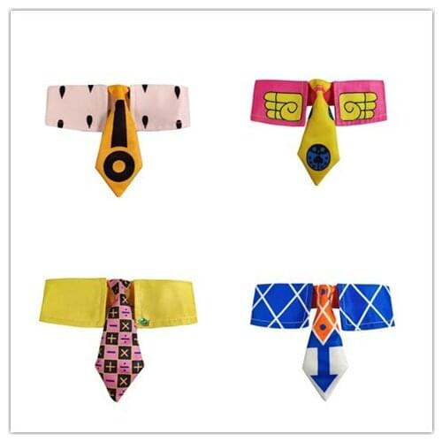 New Anime JoJos Bizarre Adventure Giorno Bruno Jotaro Mini Dog Cat Tie Necktie Cosplay Props Gifts