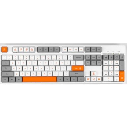 Orange XDA Profile Keycaps For Cherry Mx Switch Mechanical Keyboard 60 61 64 84 87 96 104 108 PBT Key Caps 6.25 6.5 7u Spacebar