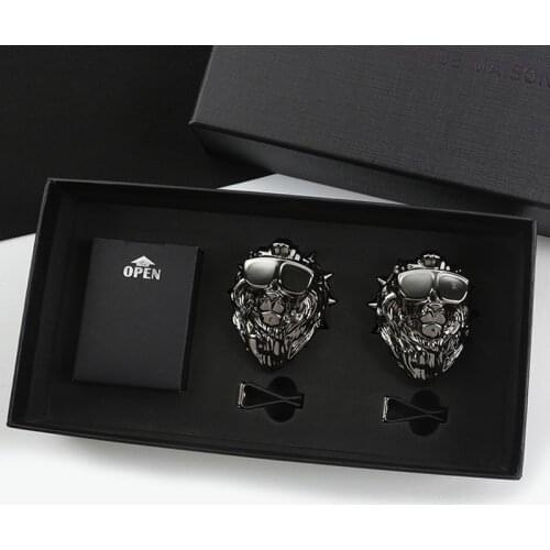 2 PCS Creative Lion Car Perfume Freshener Gift Box Vent Perfume Scent Cool Fashion Diffuser Car Decoration Good Smell Fragrance
