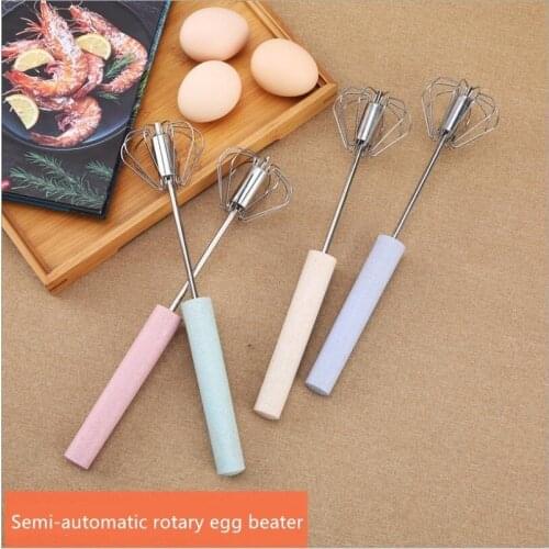 Stainless Steel Egg Beater Semi-Automatic Milk Cream Butter Mixer Handheld Whisk Cooking Tools Kitchen Accessaries