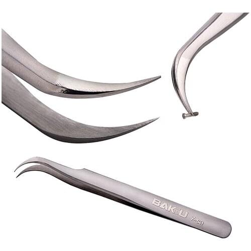 BAKU BK-T7-7-SA CURVE END TWEEZERS