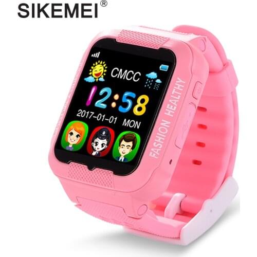 SIKEMEI Kids Smart Watch Baby Safe Watch with GPS Location Finder Tracker Camera Anti-lost SOS Call Waterproof for Android iOS