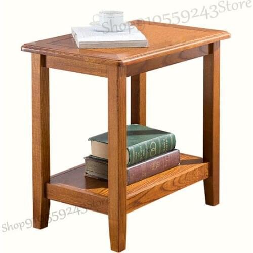 Modern Simple Rectangular Corner Table Living Room Solid Wood Small Table Small Square Table Sofa Side Table Small Coffee Table