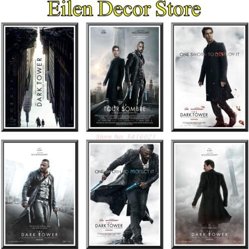 The Dark Tower Movie Poster Art Print Kraft Paper Poster Decorative Painting Vintage Style Movie Poster Wall Sticker 42X30cm