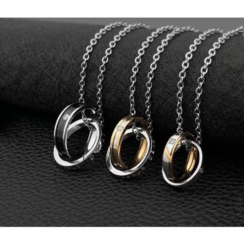 Titanium steel all-match pendant stainless steel couple pendant new European and American fashion jewelry