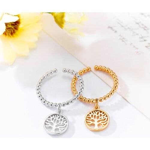 Europe & American original tree of life ring 925 sterling silver unique opening ring 2020 woman DIY fine jewelry mother day gift
