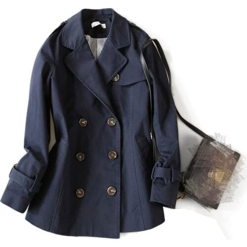 High quality classic fashion windbreaker jacket women 2020 spring and autumn casual office lady cotton windbreaker female K294